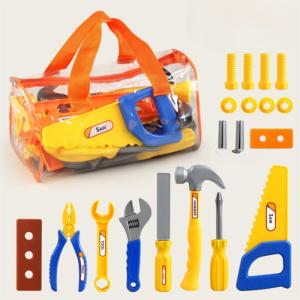 YUDESHUI 10/20/30pcs Kích thước nhỏ Bộ công cụ bảo trì mô phỏng Nhựa Búa mô phỏng Bộ dụng cụ bảo trì Sáng tạo Thiết kế an toàn Bộ dụng cụ sửa chữa dành cho trẻ em Bé trai Bé gái