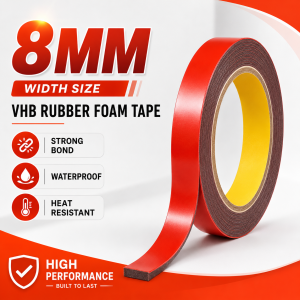 8mm - 15mm VHB Double Sided Tape Strong Adhesive Foam Tape Waterproof Heavy Duty Mounting Tape 1pc
