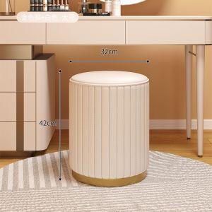 Sevenwood Living Room Low Stool Bedroom Makeup Chair Dressing Table round Stool Northern Light Luxury Shoe Changing Stool