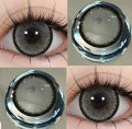 contact lens illustro BIG EYES BLACK COLORED LENSES 14.5mm lensa kontak warna softlens 1 paket lengkap softlens mata. 