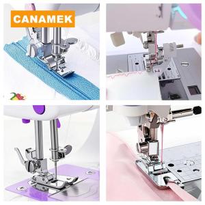 【CANAMEK】 11 Pcs Sewing Machine Presser Feet Kit Rolled Hem Feet Invisible Zipper Foot For Low Shank Sewing Machine