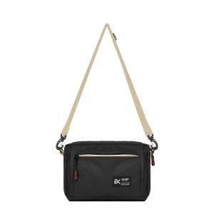 Tas Selempang Multifungsi Excert Brusko - Desain Modern Bahan Kanvas Warna Hitam/Cacao/Abu-abu Tua