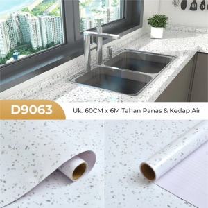 Wallpaper Dapur Alumunium Foil 6mx60cm - wallpaper dapur&lemari tv corak marmer anti air