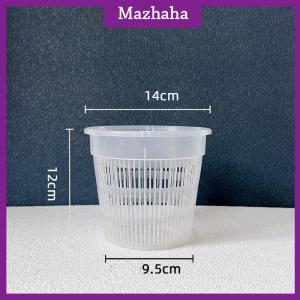 Mazhaha 11 14cm Mesh Pot Root Control Transparent Flowerpot For Orchid Flower Breathable Growth Container Garden Plastic Flower Pot