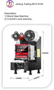 Fully Automatic Cup Sealer / Sealing Machine for Plastic / Paper Cups 90/95mm