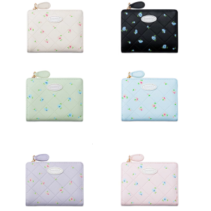 Stylish Purse PU Leather Change Purse Fashion Bifold Wallet Short Purse Holder Lovely Wallet for Travel Daily