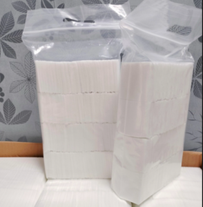 Khăn khô 1600 miếng cắt sẵn theo kích thước 6x7cm dùng trong spa phun xăm thẩm mỹ tẩy trang