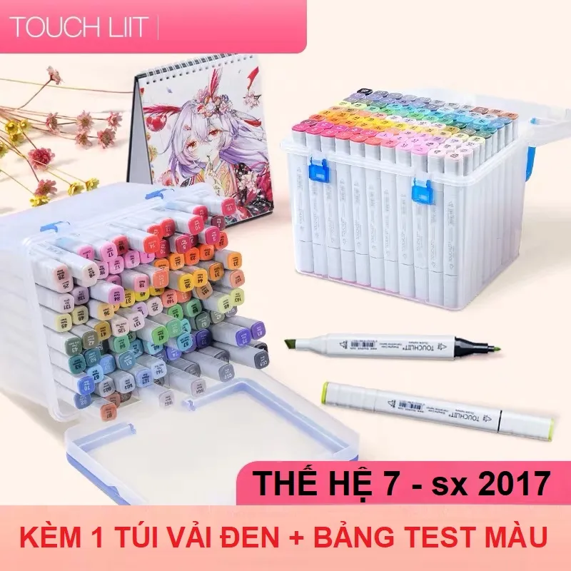 △Bút màu Marker Touchliit 6 bản Mới CÓ KHAY Túi Vải 30/60/80 họa cụ dạ vẽ  học sinh - B62 | Shopee Việt Nam
