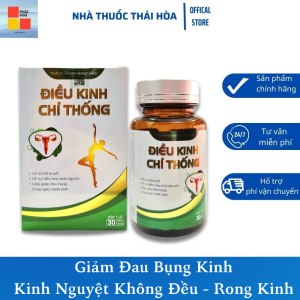 Điều Kinh Chỉ Thống - Giảm Đau Bụng Kinh - Hổ Trợ Điều Hòa Kinh Nguyệt - Rong Kinh - Hộp 30 Viên