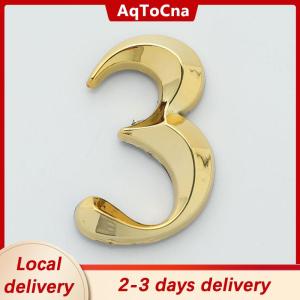 [COD] AqToCna Ship within 24 hours 1pc Height 5cm Golden Home Sticker Address Door Label Gold Modern House Number