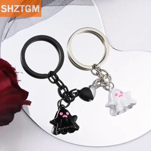 [COD] SHZTGM พวงกุญแจผีฮาโลวีนแม่เหล็กห้อยกระเป๋าตุ๊กตาการ์ตูนน่ารักพวงกุญแจของขวัญสำหรับคู่รักเครื่องประดับ