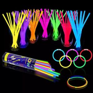 100Pcs Glowing Stick/ Night glow Light stick for camping/ Party fun