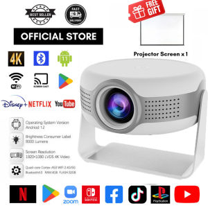 MYHYPERGEAR【Free Screen】Android 12.0 Portable Projector Ultra HD 1080P LCD Smart Mini Projecter Support 4K Bluetooth 5G WiFi