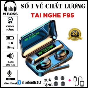 Tai Nghe Bluetooth F95 Pin Siêu Trâu 3500mh  Chống Nước Chống Ồn Micro 2 Bên Tự Động Kết Nối Nhỏ Gọn Tương Thích Cho Tất Cả Điện Thoại