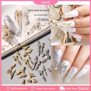 10PCS Bow Knot Nail Art Ornament Universal Alloy Nail Art Drill Nail Drill Ornament Elegant Beauty