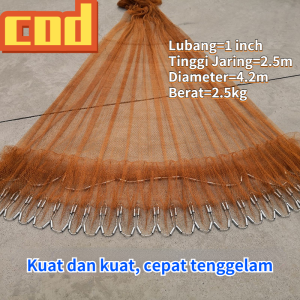 Jaring lempar alat tangkap jaring ikan jaring pemintal jaring tuang tuang alat tangkap mancing dan tangkap ikantinggi 3 meter