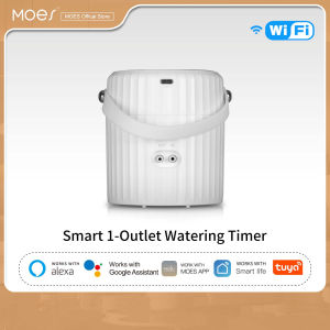MOES Tuya WiFi Watering Pump Timer Device Irrigation System Garden Tools Sprinkler Wired Design Auto Mode Manual App Control