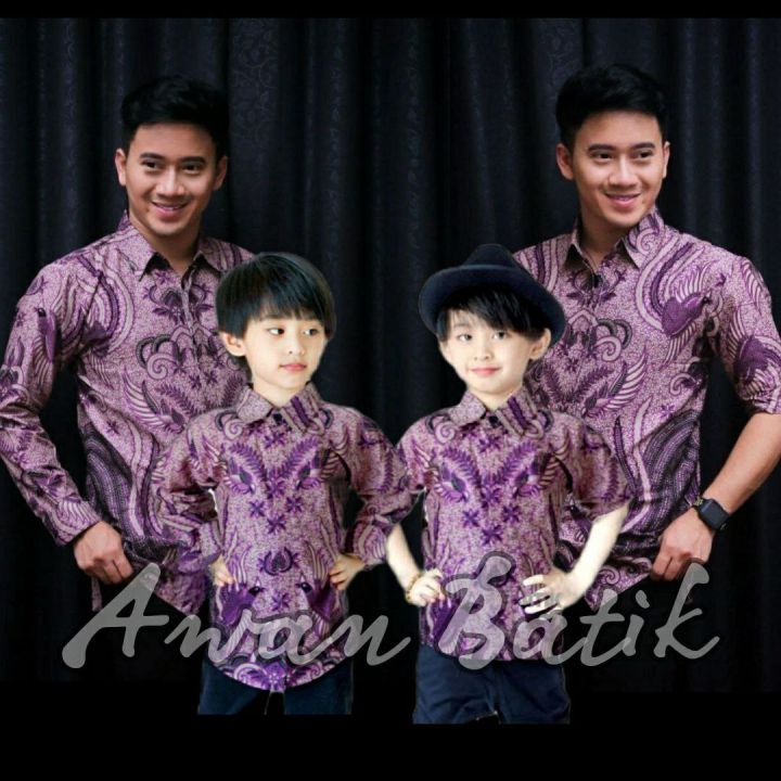 TERBARU Couple sweet || couple batik ayah dan anak cowok BATIK lilac ...