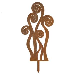Rusty Iron Ground Stake For Fern Support Rural Design Garden Decoration Outdoor Garden Stake for Yard Flowerbed