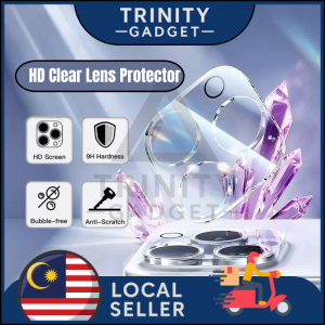 【Trinity】iP Full Cover HD Clear Camera Lens Tempered Glass Protector Compatible [ iPhone 16 15 14 13 12 11 Pro Max/XR/11/Xs Max/16 15 14 Plus/16 15 14 13 12 11 Pro ] Scratch-Proof | Shatter-Proof | Dust-proof | Oleophobic Coating | Residue-Free Removal