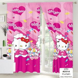 Buy3 take3 COD Hello Kitty Kurtina Cotton Curtain for Window Door Curtain Hello Kitty Design Kurtina 1PCS Hello Kitty Window Curtain Home Decor Cotton Curtain Kurtina Curtain Sale for Window 1pcs Semi