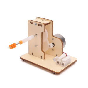 DIY Wooden Hand Crank Generator Model Children Students Learning Funny Science Physical Experiment Invention Education Toys