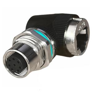 High Speed 12mm 8Pin RJ45 Female Adapter 4Pin D-Code to Cat6 Adapter for Automation Systems 10Gb/s Plug and Play Setups