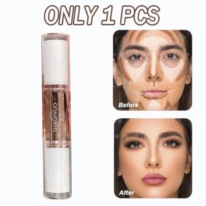Dual-Ended Highlighter & Contour Pen—Highlighter And Contour Duo For A 3d Sculpted Look Simple Portable And Easy To Use