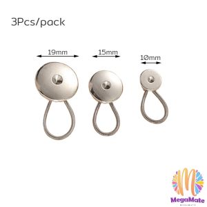 MegaMate กระดุมขยายเอวกางเกงยีนส์ เซต 3 ชิ้น 3 ขนาด กระดุมขยายกระโปรง jeans buttons