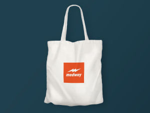 MEDWAY - Totebag Kekinian Bahan Blacu Grade A Penutup Resleting kode LMW 404