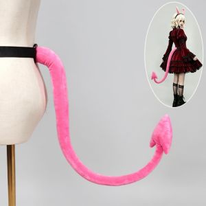 COOLSOOL Có thể uốn cong Đuôi quỷ nhồi bông Đỏ Dây đeo có thể điều chỉnh. Đạo cụ đuôi quỷ Phong cách Gothic u tối. Trang phục đuôi dơi Đạo cụ tiệc