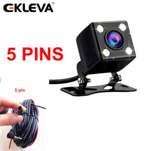 EKLEVA Car Rear View Camera 2.5mm (4Pin or 5Pin) Jack Port Video Port With 4 LED Night Vision For dash cam Waterproof