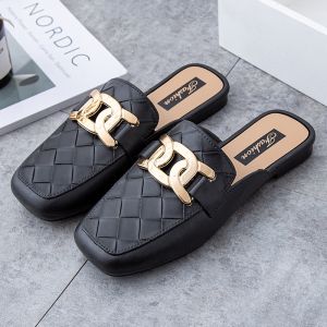 OKAIDO Sandal Mules Selop Wanita Cewek Perempuan Gaya Fashion Korea Style Elegan Nyaman Kekinian