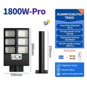 [Beli 1 Gratis 1] LED Solar Outdoor Street Lamp Fully Automatic Waterproof Pendant Lamp Garansi 5 Tahun