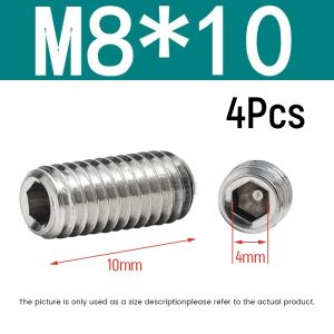 AU. M8 304 Stainless Allen Setscrew Socket Grub Screw Flat Head Screw Allen Hex Socket