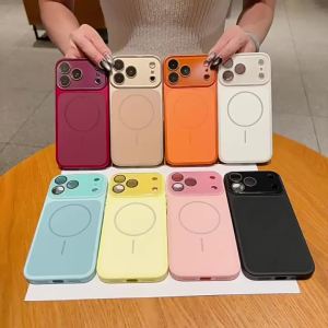 Turn into an in seconds 18promax Liquid silicone magnetic phone case compatible with [phone model] iPhone17 Drop-proof full-coverage case