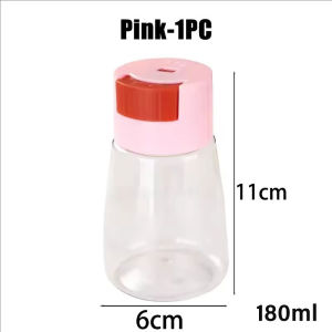 Adjustable Condiments Container Seasoning Bottle Salt Shaker Glass Jar Tank Kitchen