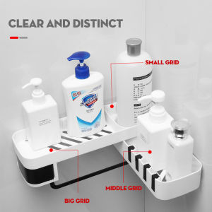 Multi functional Bathroom Kitchen Self-Adhesive Rotate-able Wall-Mounted Shelf Storage Towel Rack Hanging🚽🧻免打孔洗手间洗漱三角置物旋转收纳架