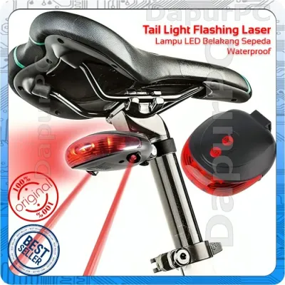 Lampu LED Belakang Sepeda Tail Light Flashing Rear Lamp Waterproof