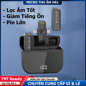 [Mẫu 2025] Micro Thu Âm  2in1 H61 Chip Lọc Tiếng Ồn Tự Động Thế Hệ Mới Kết Nối Xa Pin Lớn 9 Tiếng