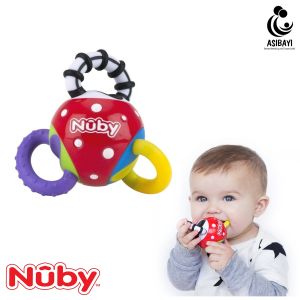 Nuby Twista Ball Teether and Ratttle Mainan Gigitan Anak Bayi Bisa Berbunyi