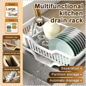 Drainer Dish Rack Easy to Store not Easy to Harbor Bacteria Organize Cleaning Utensils Corrosion Resistance