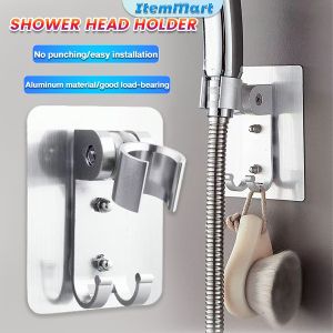 ItemMart Shower Head Holder Adjustable Shower Rack Wall Mounted No Punching Bathroom Accessory