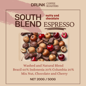 Drunk Coffee Roasters South Blend : Chocolate & Nutty (200g / 500g) Coffee Bean Coffee Ground Espresso Latte Americano