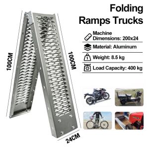 CHUANGCHAO Motorcycle Ramp Steel Ramp Single Foldable Steel Ramp Loading Ramp Dual Purpose Ramp for pick up