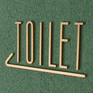QUINT 1 Pcs Solid for HotelOfficeHome Toilet Door Sign Toilet Doorplate Toilet Symbol Bathroom Signage WC Plaque Restroom Sign