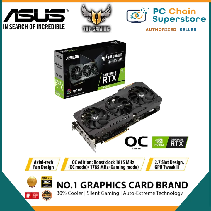 ASUS TUF Gaming GeForce RTX 3070 Ti OC Edition 8GB GDDR6X Graphics Card ...