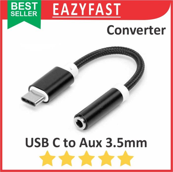 Converter Adapter USB Type C to Jack Socket Audio Aux Cable