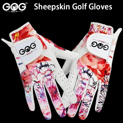【Fufan Product】 Golf Gloves 1 Pair Genuine Sheepskin Lycra Left/Right Hand For WomenSports
