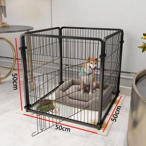 PawLaro PH Dog Fence 140x80x70CM Pet Playpen Large Space DIY Dog Cage Anti-Collision Lock Foldable Design Black White High Quality Affi1